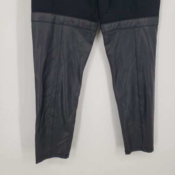 3/$25 BCBGMaxazria Faux Leather Leggings S High Rise Vegan Skinny Pants Ankle - Picture 9 of 11